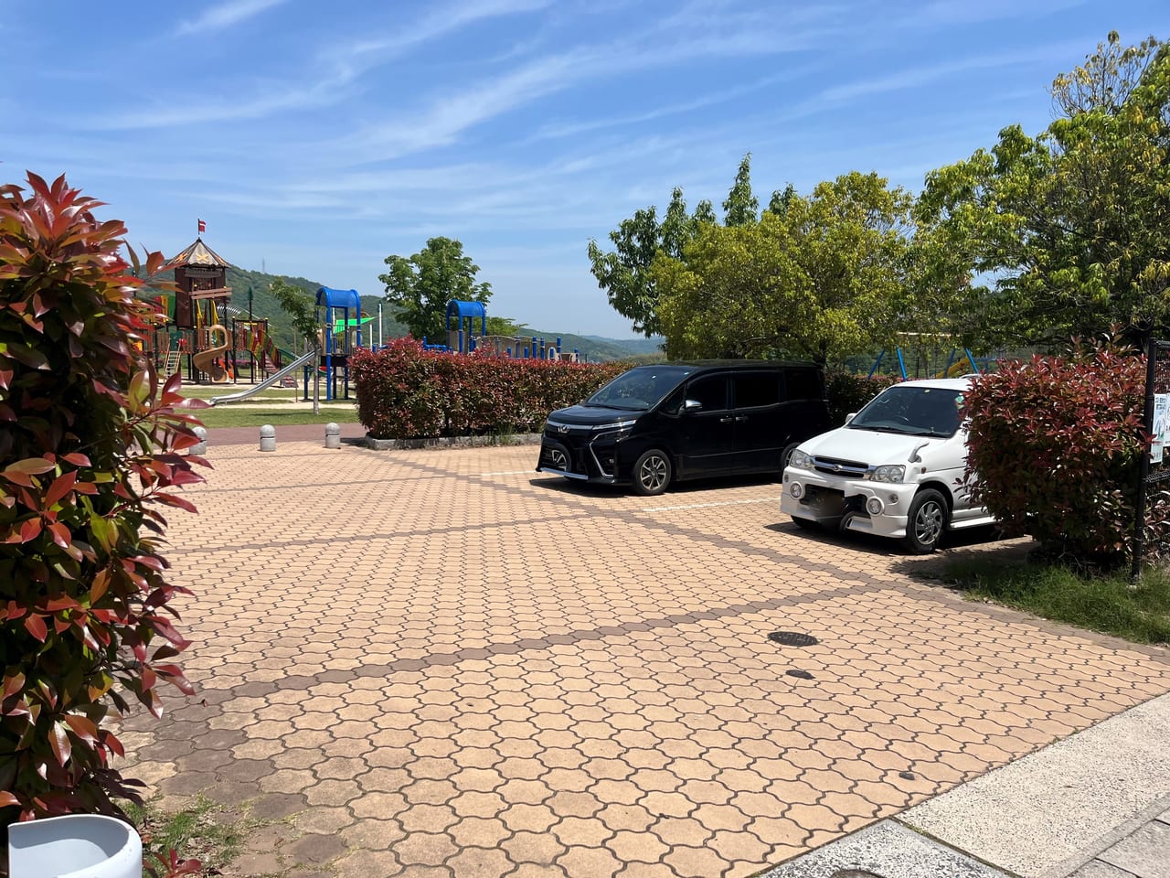 西公園の駐車場３台