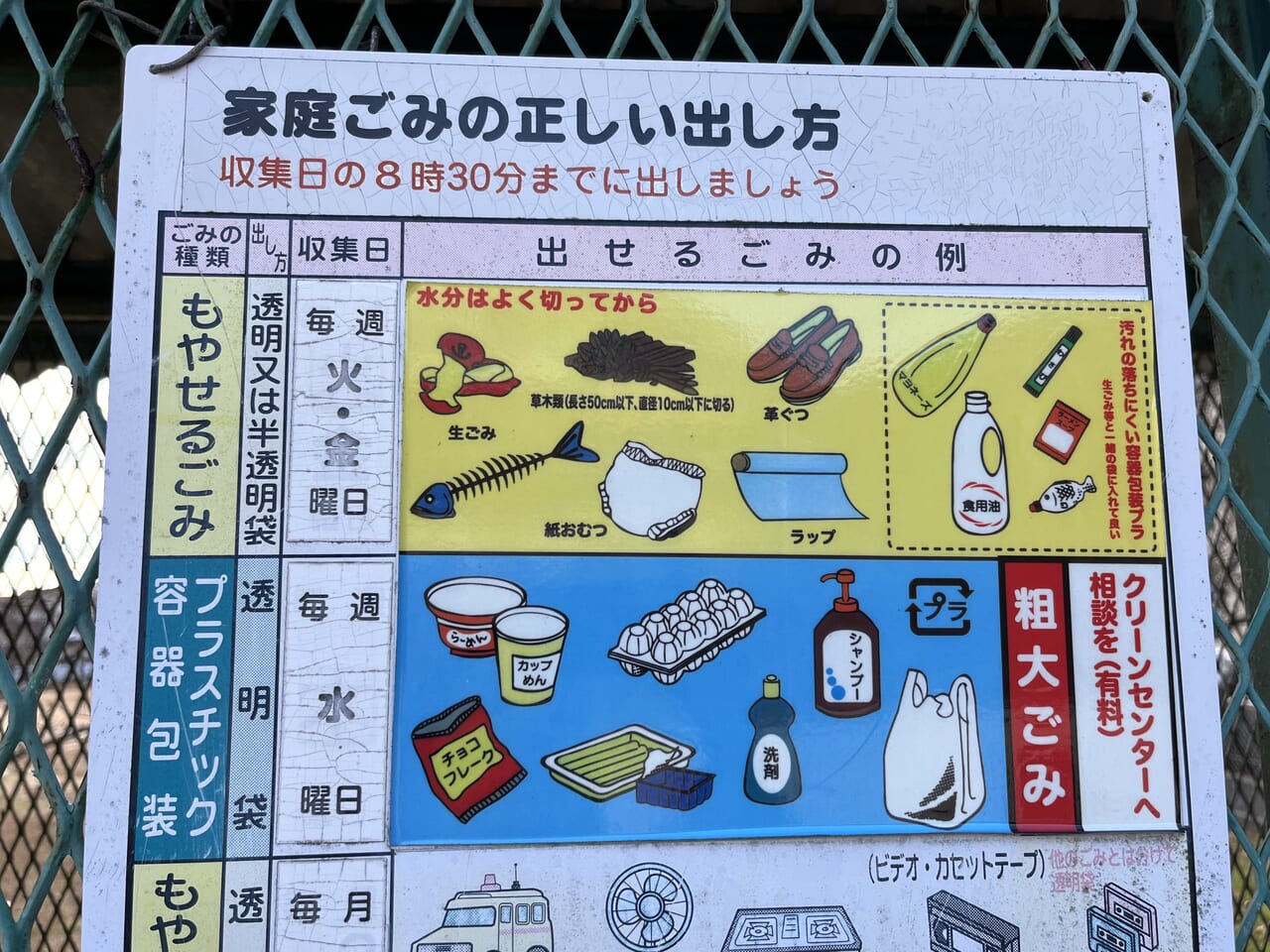 家庭ごみの正しい出し方
ごみ分別表