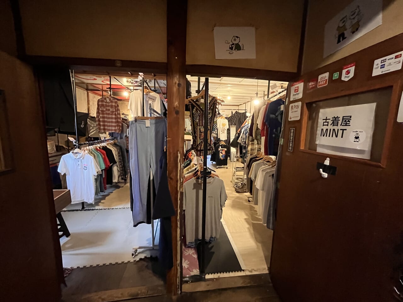 古着屋MINT部屋入口