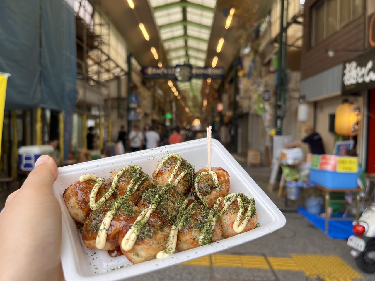 土曜夜店でのたこ焼き